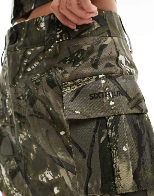 Sixth June camo mini skirt in green - part of a set