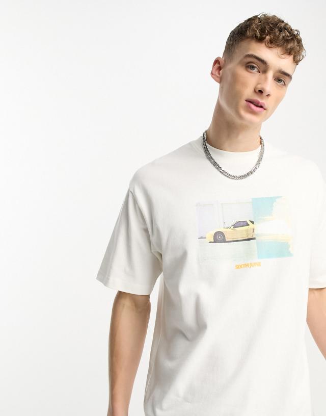 Sixth June - car oversize t-shirt in white