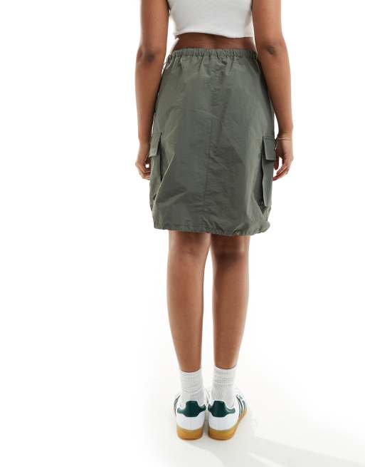 Sixth June cargo mid length skirt in olive, 2 of 5