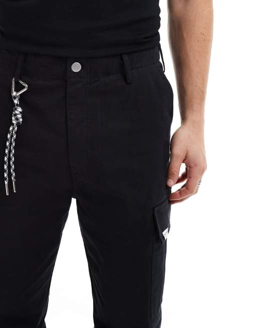Sixth June cargo pant with large pocket detail in black