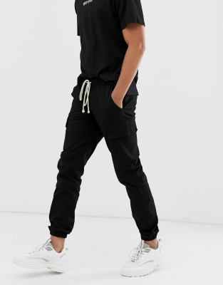 cargo sweatpants black
