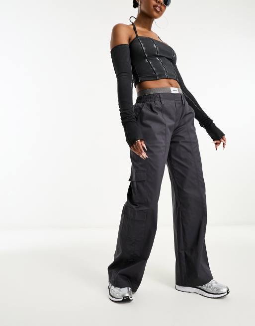 Sixth June cargo Legging trousers in dark grey