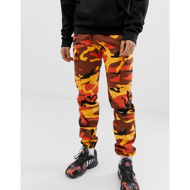 Orange and blue camo on sale pants