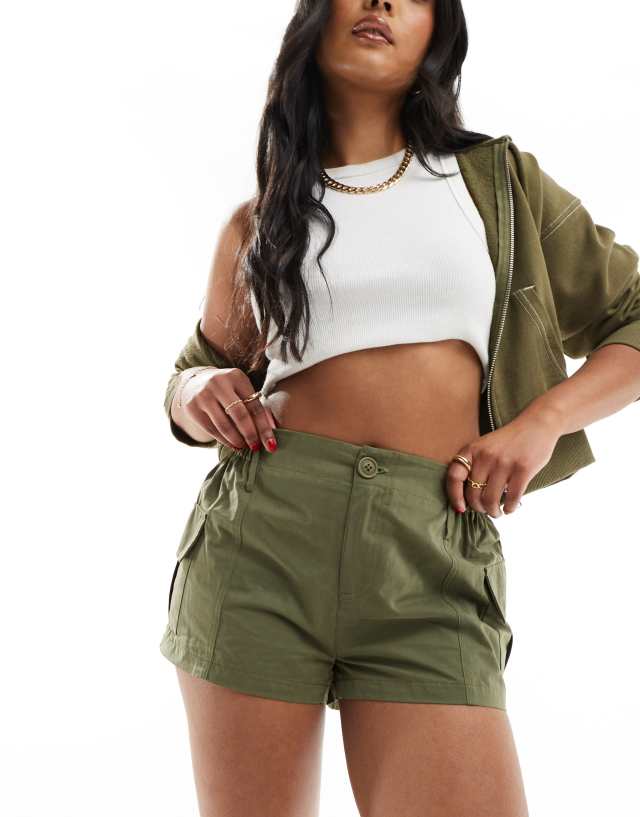 Sixth June - cargo twill shorts in khaki