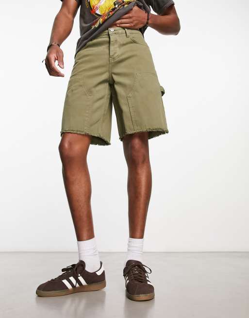 Khaki cheap jean shorts