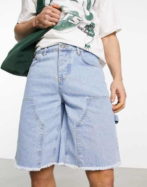 Sixth June carpenter denim shorts in vintage wash ASOS