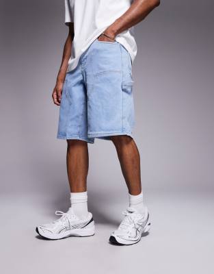 Sixth June Carpenter Denim Shorts In Blue