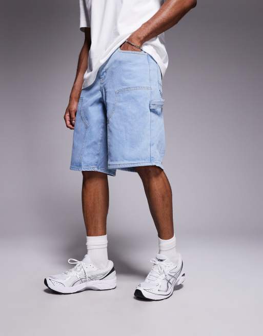 Sixth June carpenter denim shorts in washed blue | ASOS