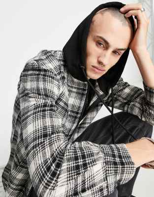 black hooded shirt