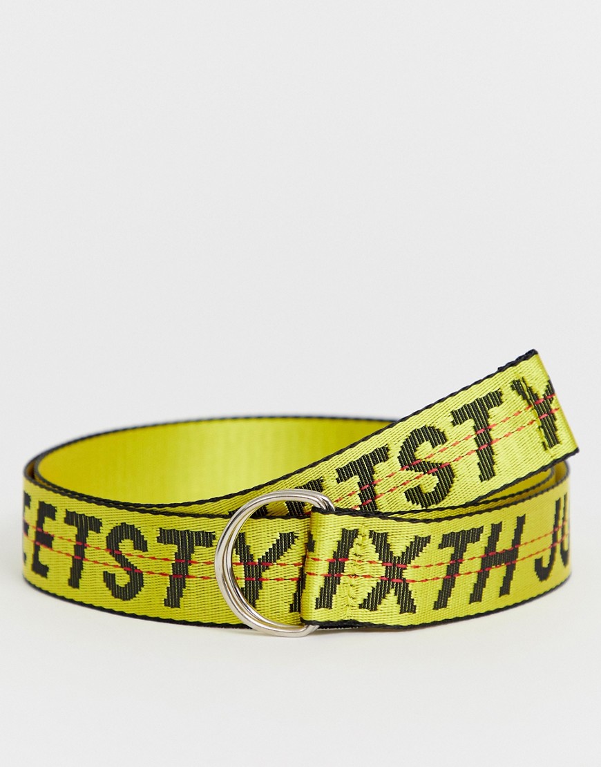 Sixth June - Cintura lunga gialla con logo-Giallo