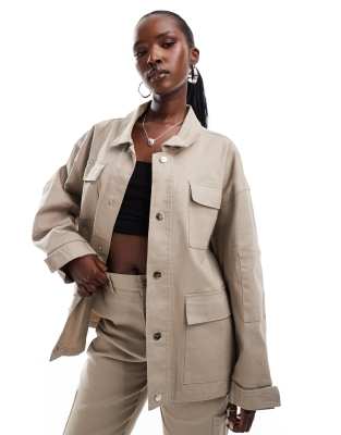 Sixth June Sixth June co-ord carpenter shirt in grey