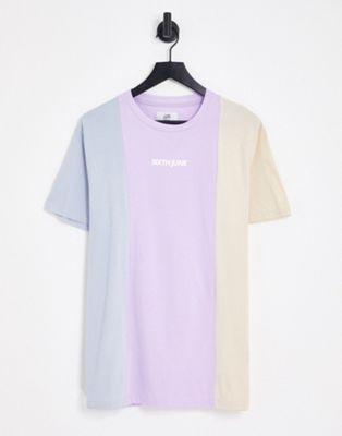 Sixth June co-ord t-shirt in pastel colour blocking