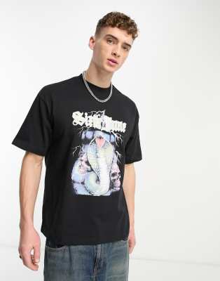 Sixth June cobra oversized t-shirt in black