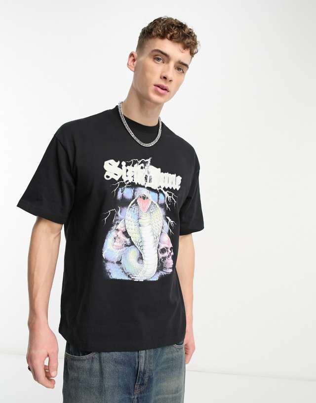 Sixth June - cobra oversized t-shirt in black