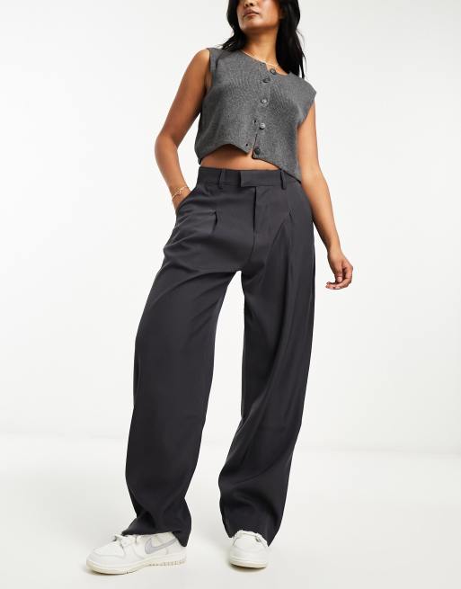 Sixth June contrast tailor trousers in grey | ASOS