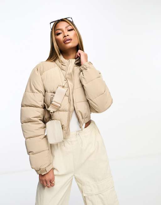 Beige hotsell puffer coat