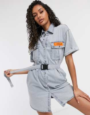 light denim shirt dress