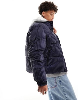 Sixth June padded texture jacket in blue - ASOS Price Checker