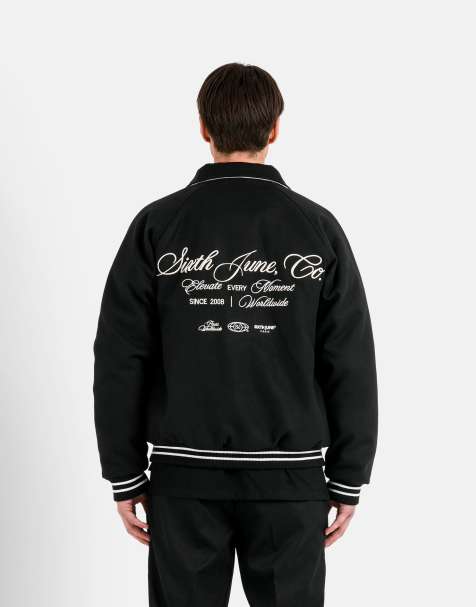 Sixth June – Elevate – Teddyjacke in Schwarz mit Stickerei - view 1