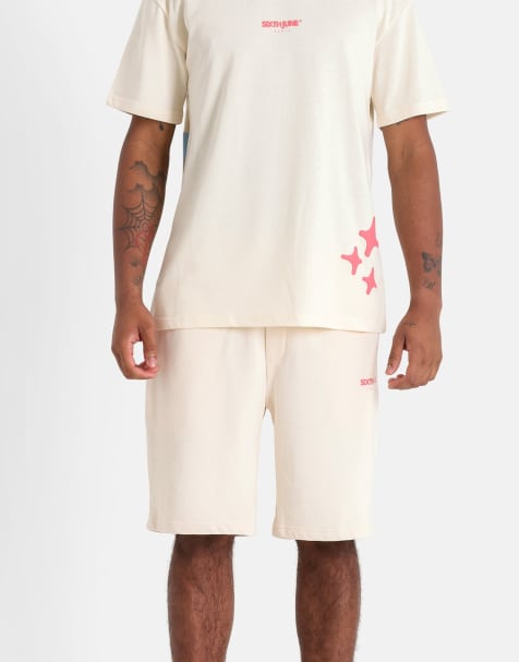 Sixth June - Essentiel - Pantaloncini beige con stampa - view 1