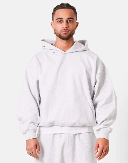 Sixth June - Felpa color grigio chiaro con cappuccio e cuore ricamato