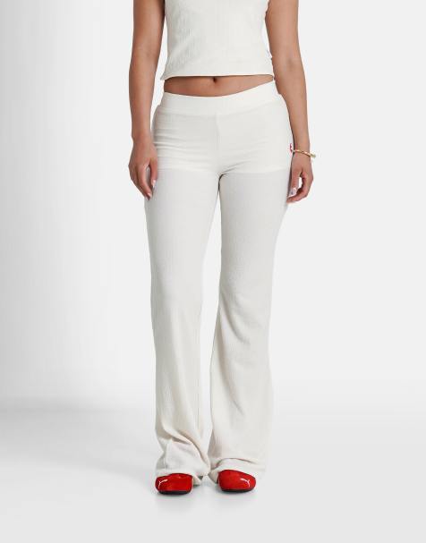 Sixth June - Flare-broek met textuur in wit - view 1