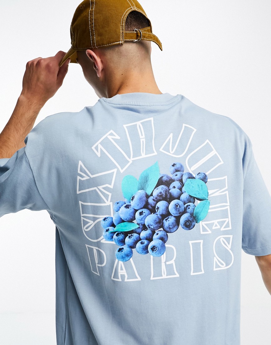 Sixth June fruit backprint T-shirt in blue
