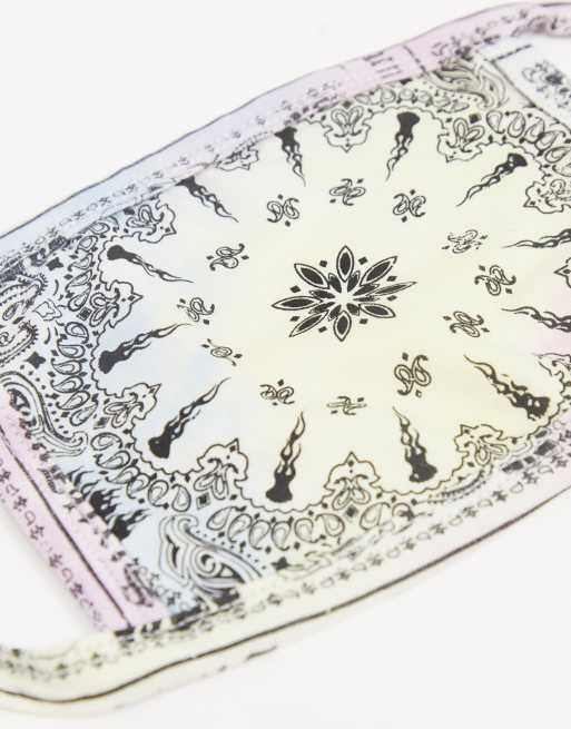 Sixth June – Gesichtsmaske mit Bandana-Print in Lila, 2 von 4