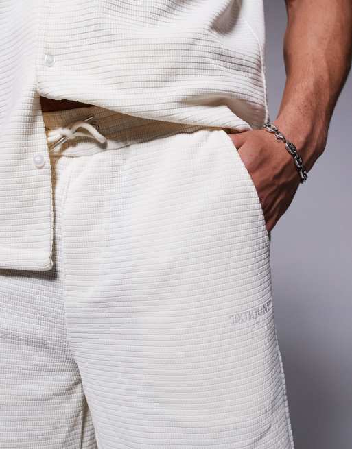 Sixth June – Gräddvita, våffelstrukturerade shorts, del av set, 5 av 5