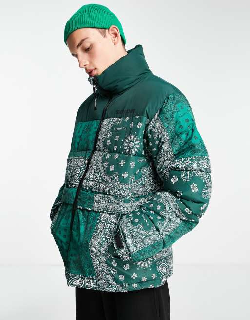 Sixth June - Grøn dynejakke med bandana-paisley-print