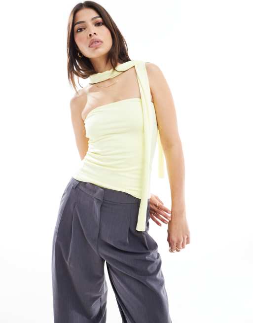 Sixth June – Gul bandeau-topp med avtagbar sjal