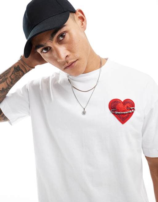 Sixth June heart detail t-shirt in white