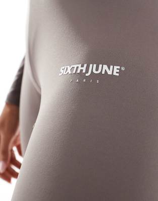 Sixth June High Rise Leggings In Gray