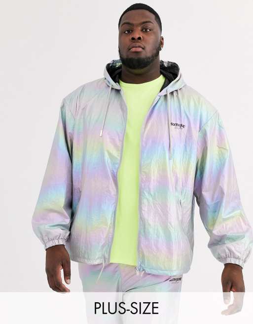 Holographic shop windbreaker mens