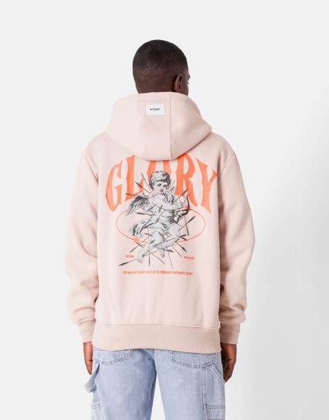 Sixth June - Hoodie met 'Glory Angel' print op de achterkant en rits in beige - view 1