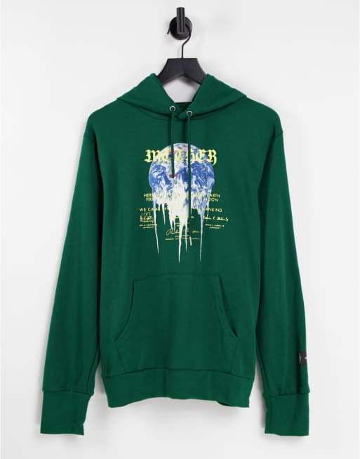 Sixth June - Hoodie met 'Mother Earth' print in groen