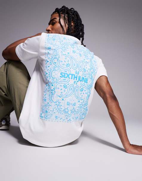 Sixth June - Hvid T-shirt med bandana-print på ryggen - view 1