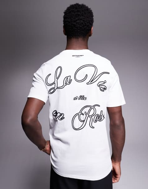 Sixth June - Hvid T-shirt med fransk motivprint på ryggen - view 1