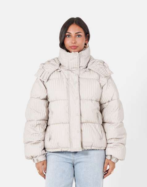 Sixth June – Iridescent – Oversize-Steppjacke in Beige - view 1