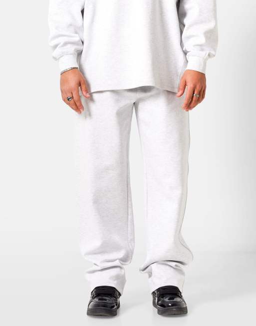 Sixth June - Joggers color grigio chiaro con logo a cuore ricamato