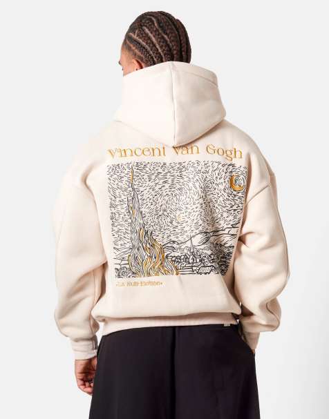 Sixth June – Kapuzenpullover in Graubeige mit „Nuit Etoilee“-Print - view 1