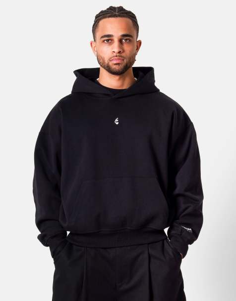 Sixth June – Kapuzenpullover in Schwarz mit Herzstickerei - view 1