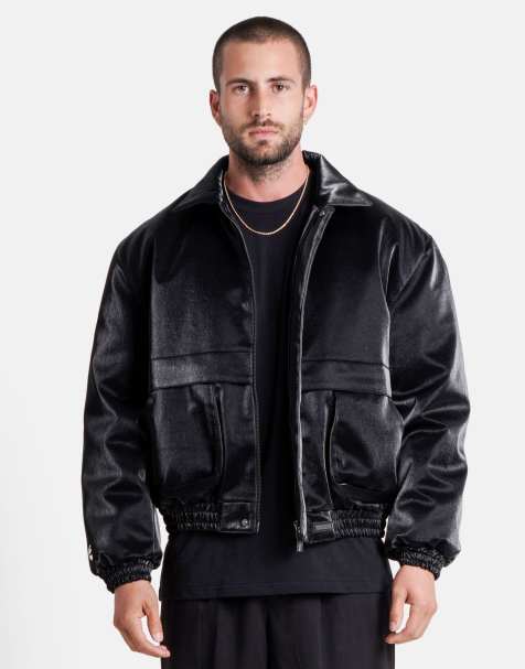 Sixth June – Kastige Jacke aus Kunstleder in Schwarz - view 1