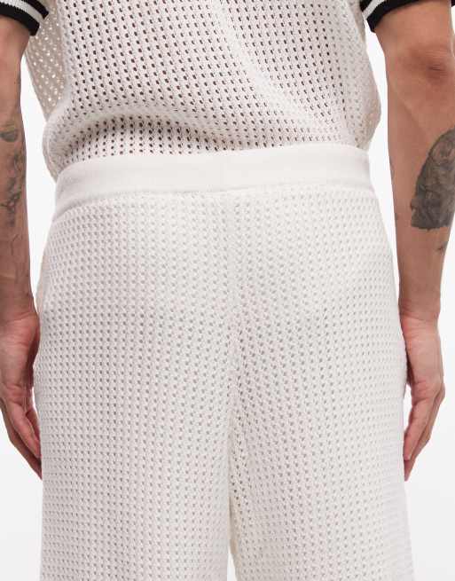 Sixth June knit embroidery shorts in white (part of a set), 4 of 5