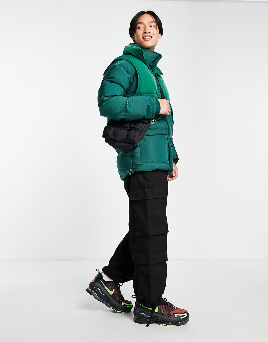 Sixth June Layering Puffer Jacket In Green