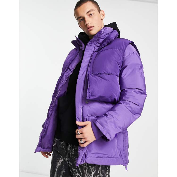 Purple hot sale puffer jacket