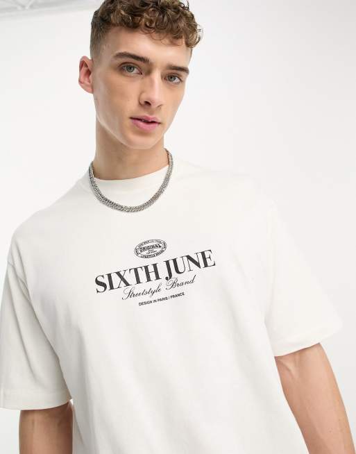 Sixth June logo oversized t-shirt in white | ASOS