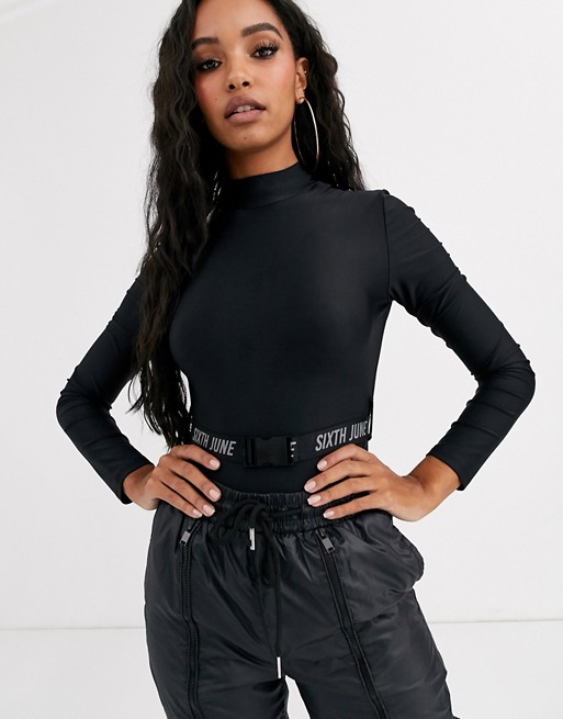 Sixth June long sleeve body with buckle belt