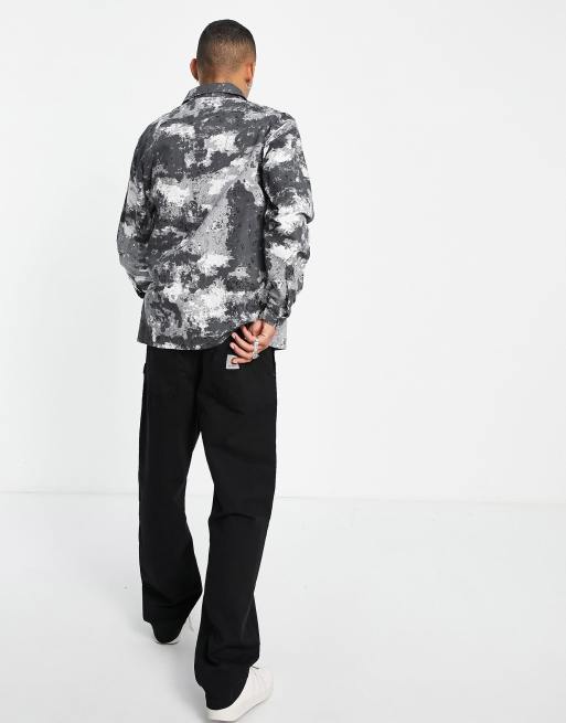 Sixth June Long Sleeve Shirt Set in Black Digital Camo