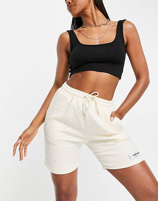 Sixth June longline shorts in waffle co-ord
